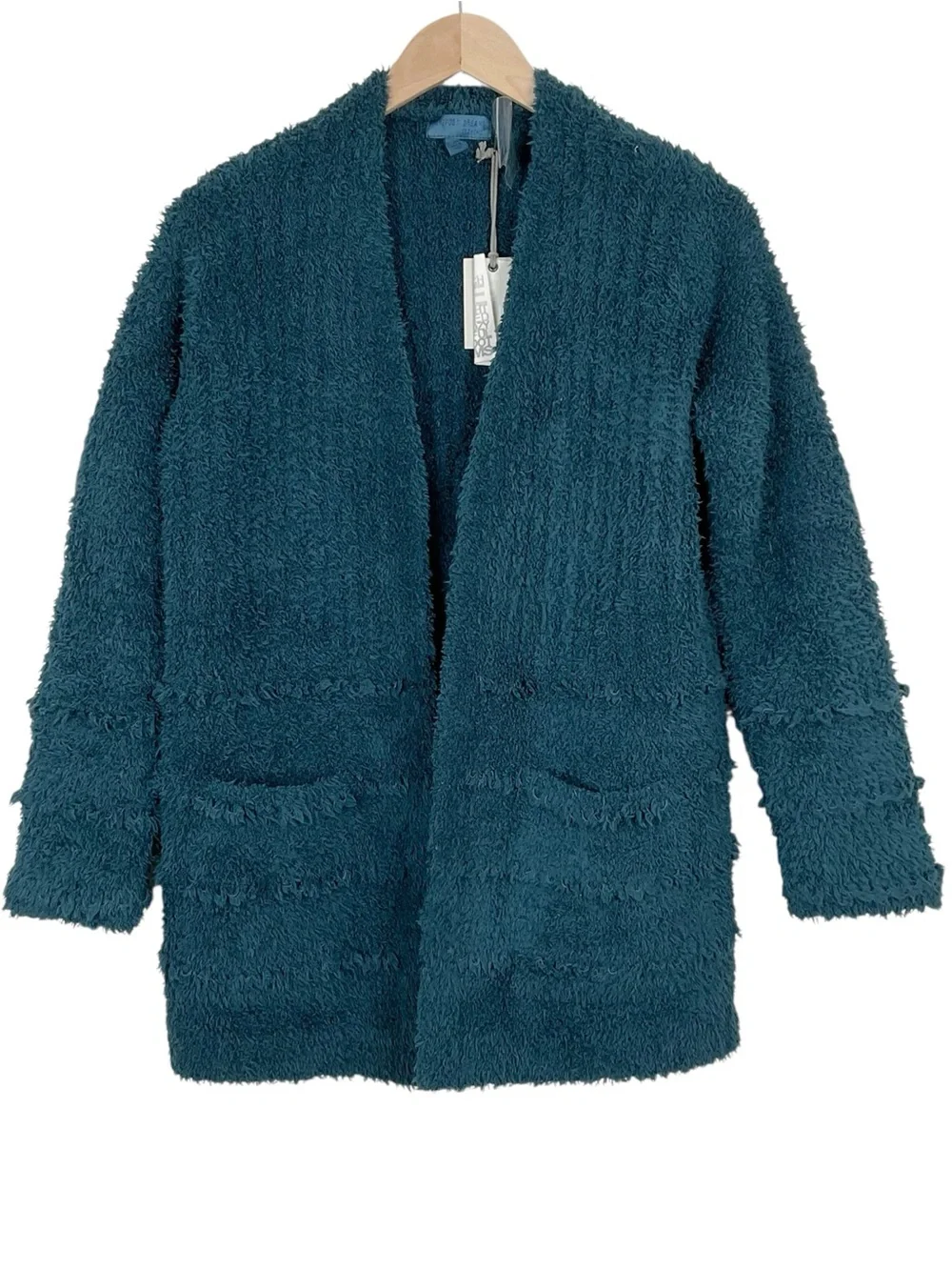 Barefoot Dreams CozyChic Boardwalk Cardigan in Deep Teal Size XS